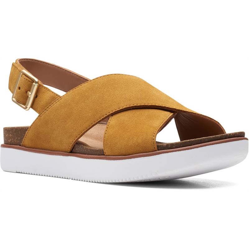 Clarks Womens Elayne Cross Sandals-1