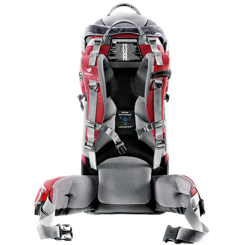 Deuter Kid Comfort II Child Carrier - Cranberry/Fire with Free Sun and Rain Cover-4