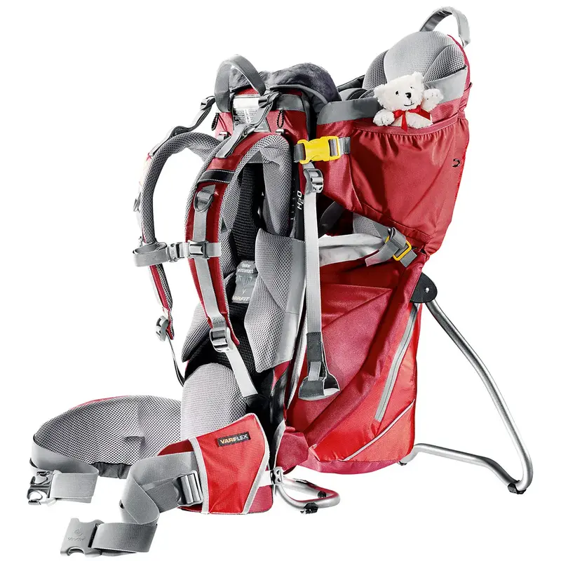 Deuter Kid Comfort II Child Carrier - Cranberry/Fire with Free Sun and Rain Cover-5