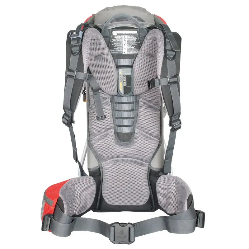 Deuter Kid Comfort II Child Carrier with Free Sun and Rain Cover - Fire/Titan-3