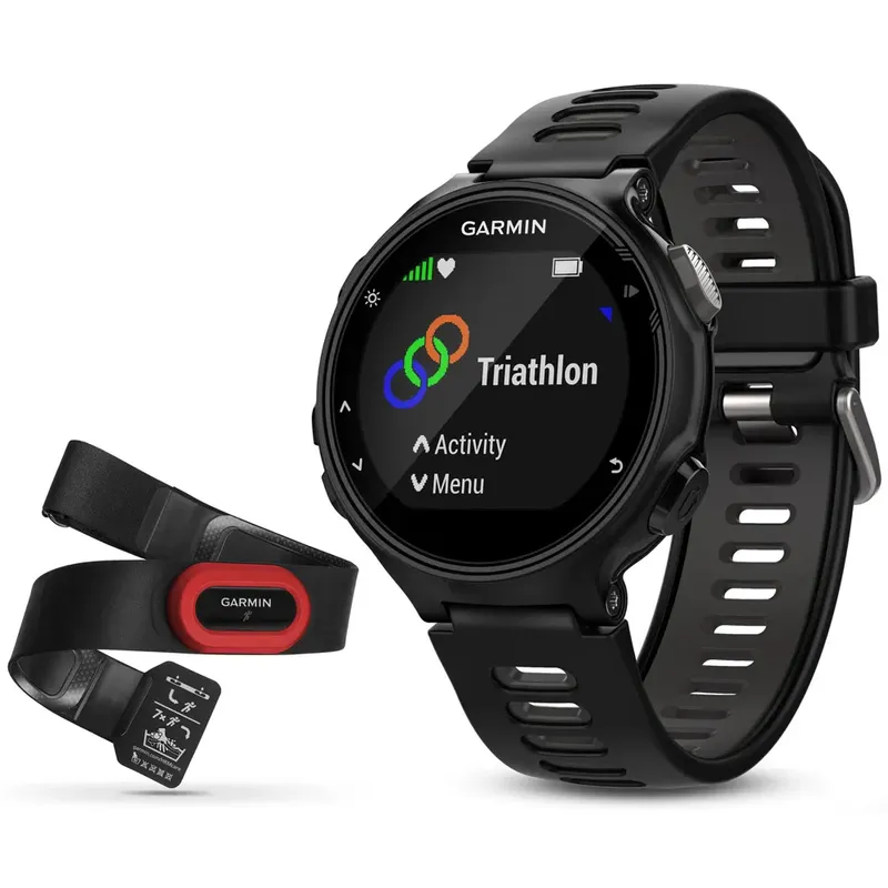 Garmin Forerunner 735XT GPS Wrist HR Multisport Watch Run Bundle - Black/Grey-2