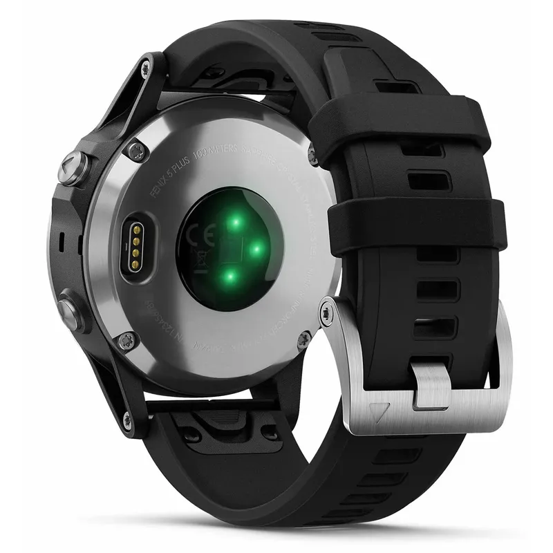 Garmin Fenix 5 Plus GPS Wrist HR Multisport Watch - Silver Black-3
