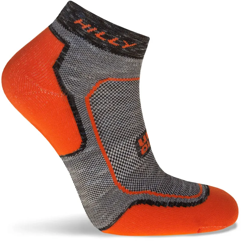 Hilly Unisex Active Minimum Cushioning Quarter Running Socks-3