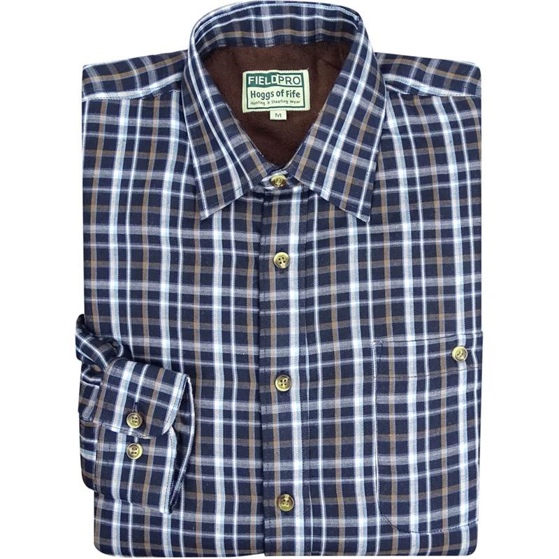 Hoggs of Fife Mens Bark Fleece Lined Shirt-4