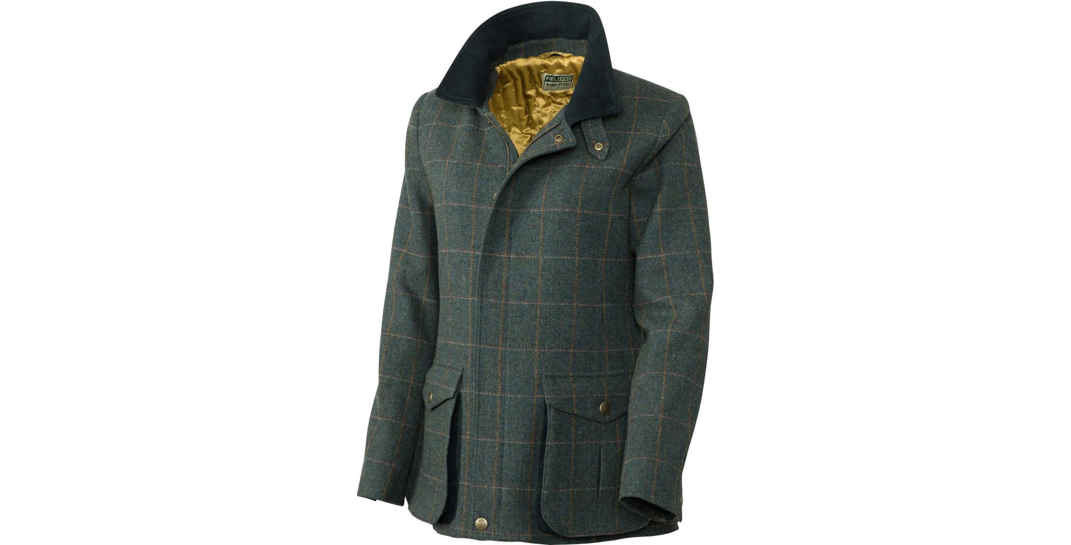 Hoggs Of Fife Kinloch Technical Tweed Field Coat In Field Green