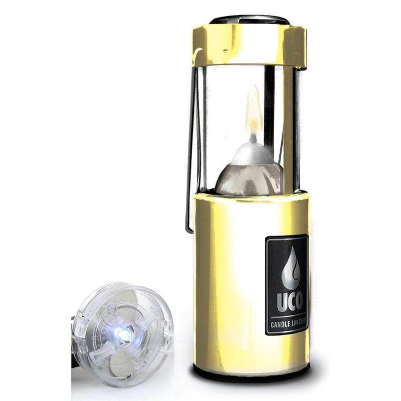 UCO Original Brass Candle Lantern with LED Kit