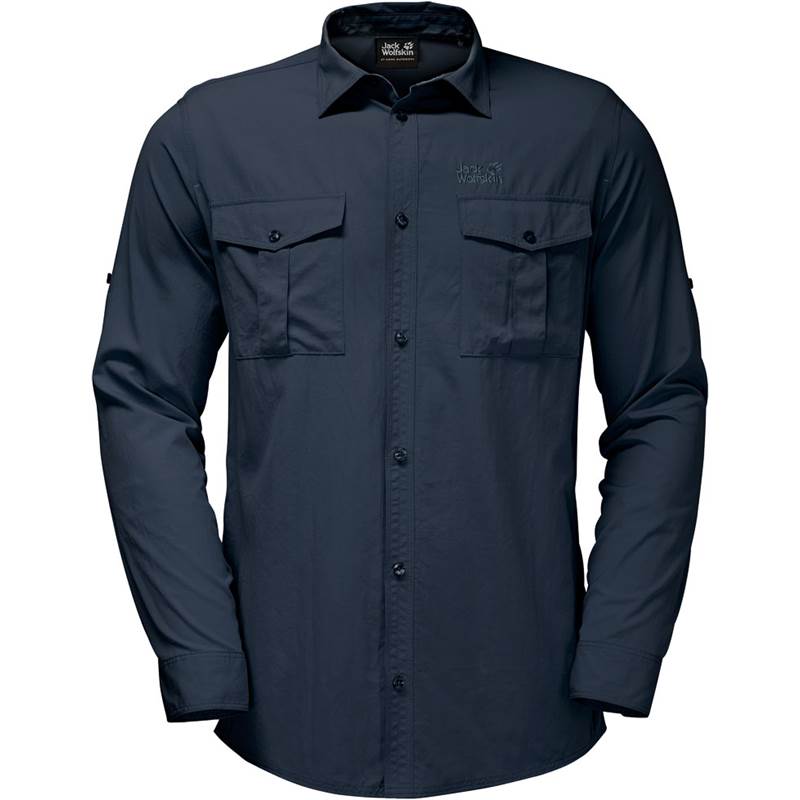 Jack Wolfskin Mens Atacama Roll-Up LS Shirt-1