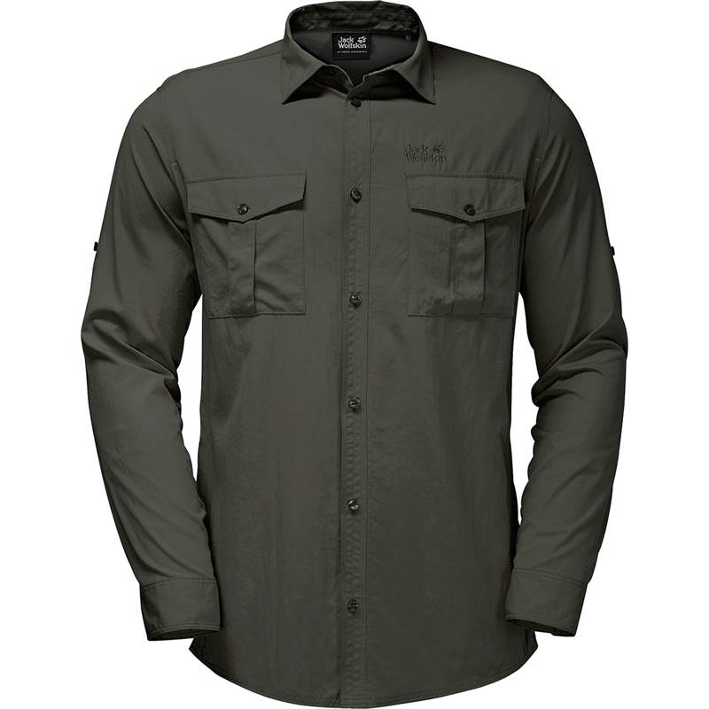 Jack Wolfskin Mens Atacama Roll-Up LS Shirt-3