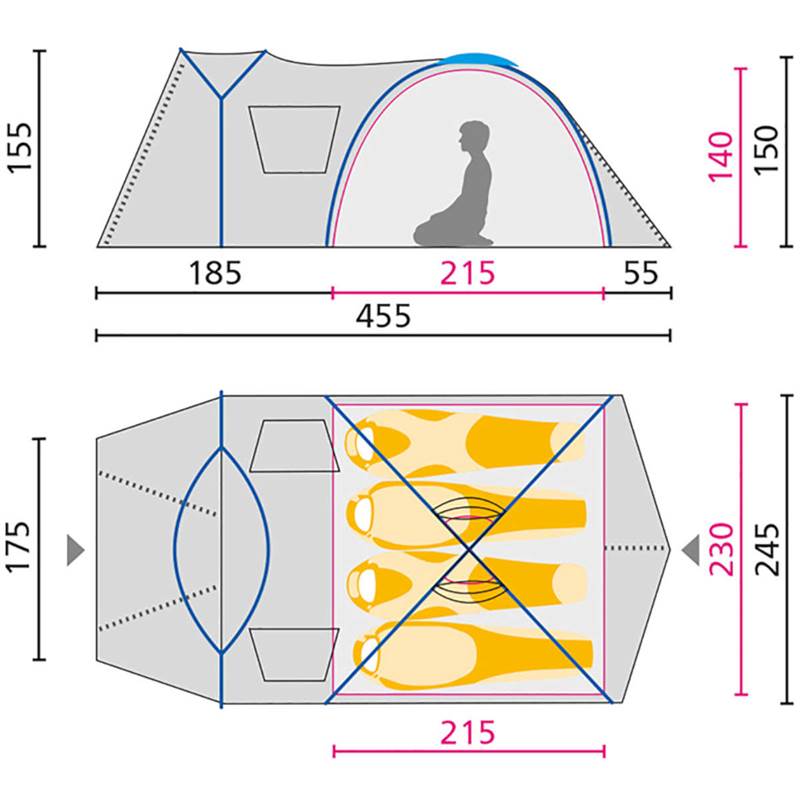 Jack Wolfskin Grand Illusion IV 4 Person Tent-4