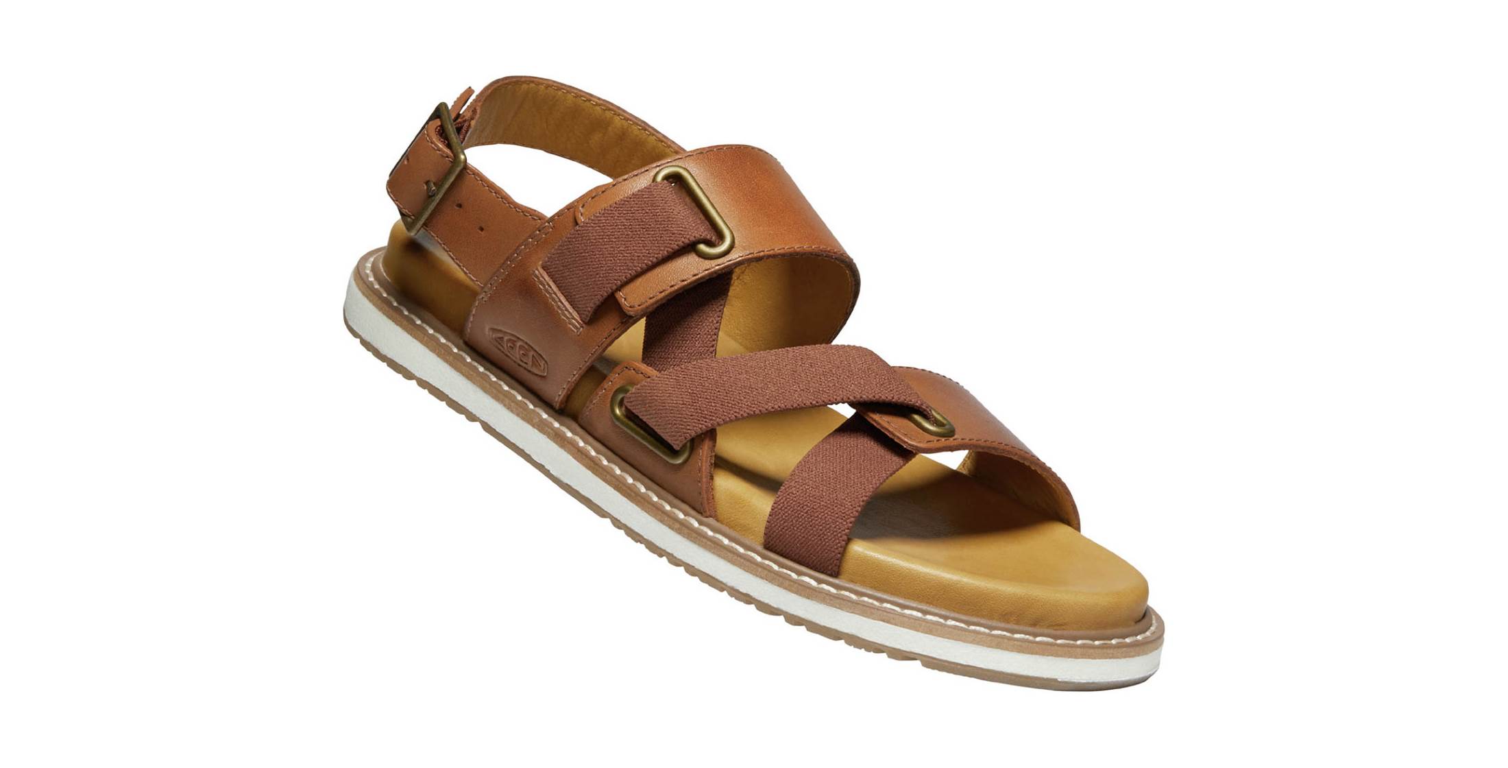 loosh webbing z strap sandals