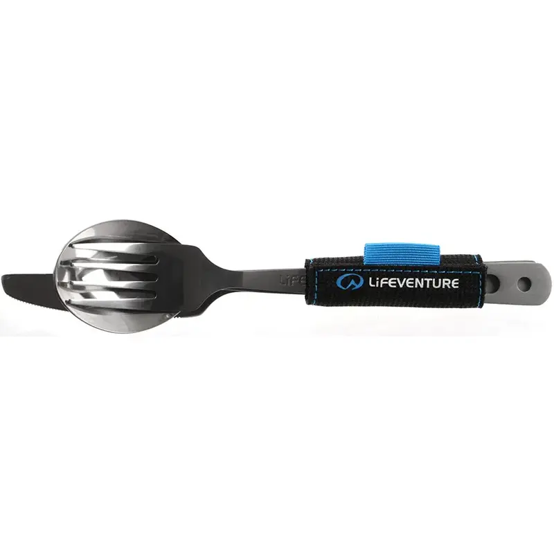 Lifeventure Titanium Knife, Fork & Spoon Camping Set-3