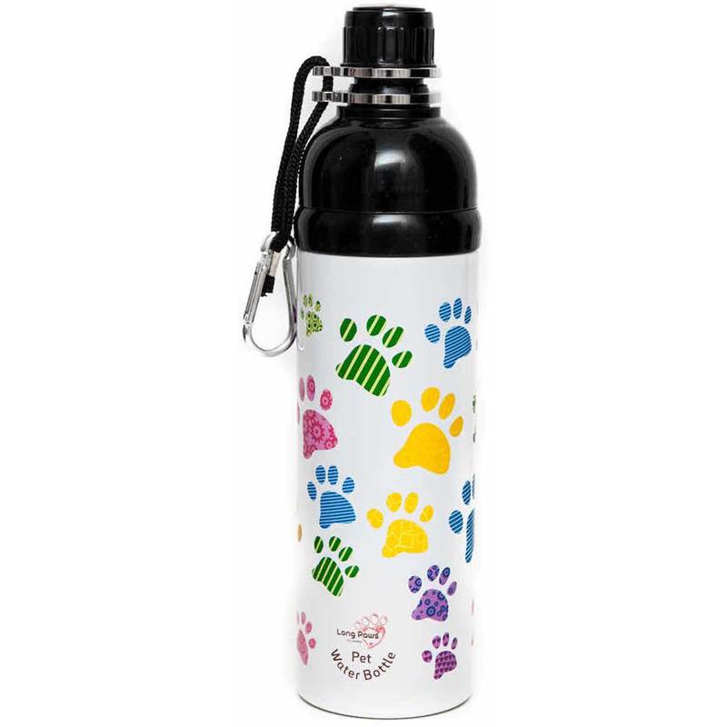 Long Paws Stainless Steel Lick and Flow 750ml Pet Water Bottle-4