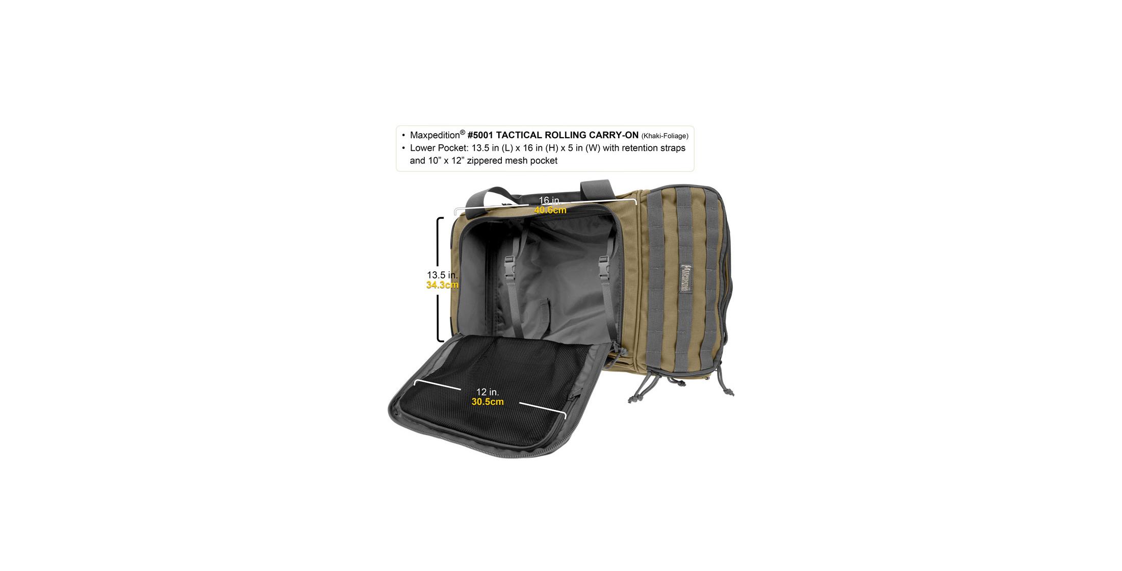 Maxpedition Tactical 42L Rolling CarryOn Luggage