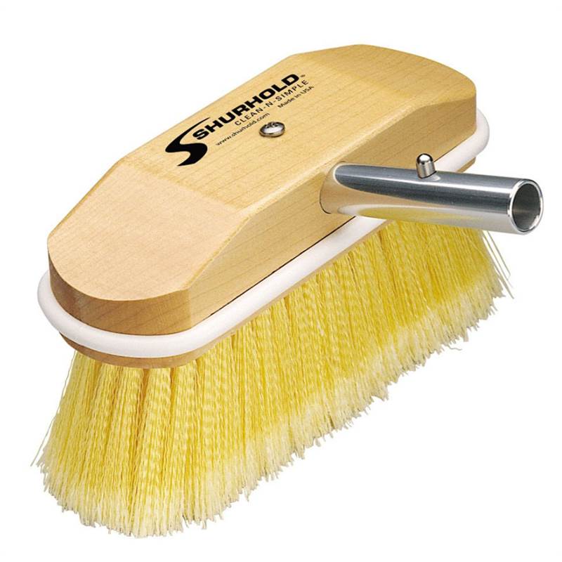 Shurhold 8 inch Angled Window and Hull Brush - Soft Flagged Yellow 308-1