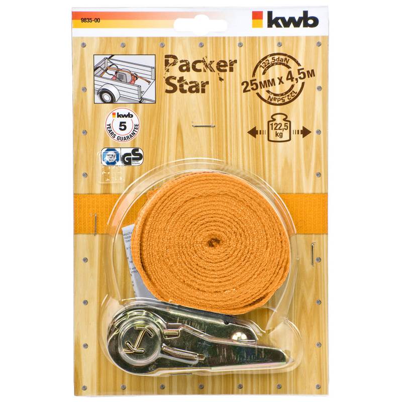 KWB  Packer Star Ratchet Strap (25mm x 4.5m)-1