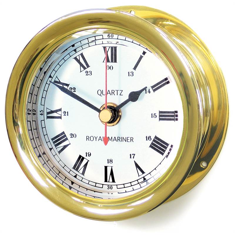 Capstan Range Marine Brass Clock-1