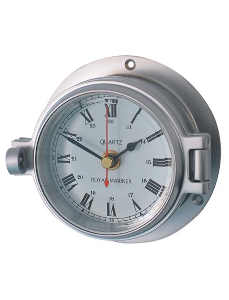 Channel Matt Chrome Clock