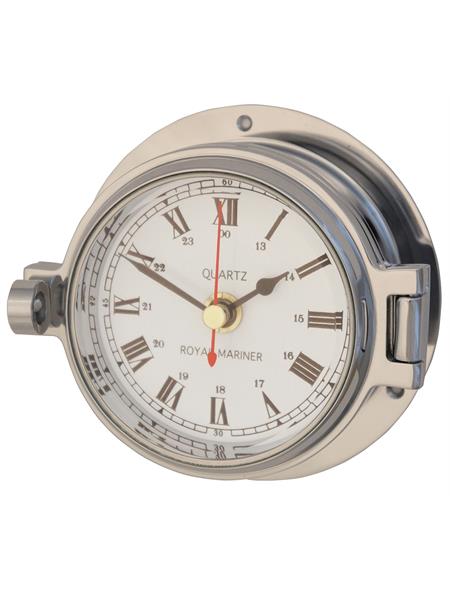 Channel Range Marine Polished Chrome Clock