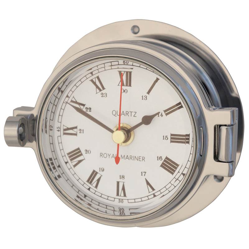 Channel Polished Chrome Clock-1