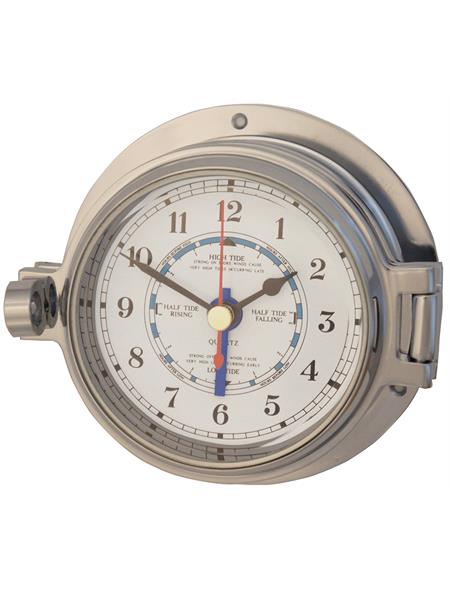 Channel Polished Chrome Tide Clock