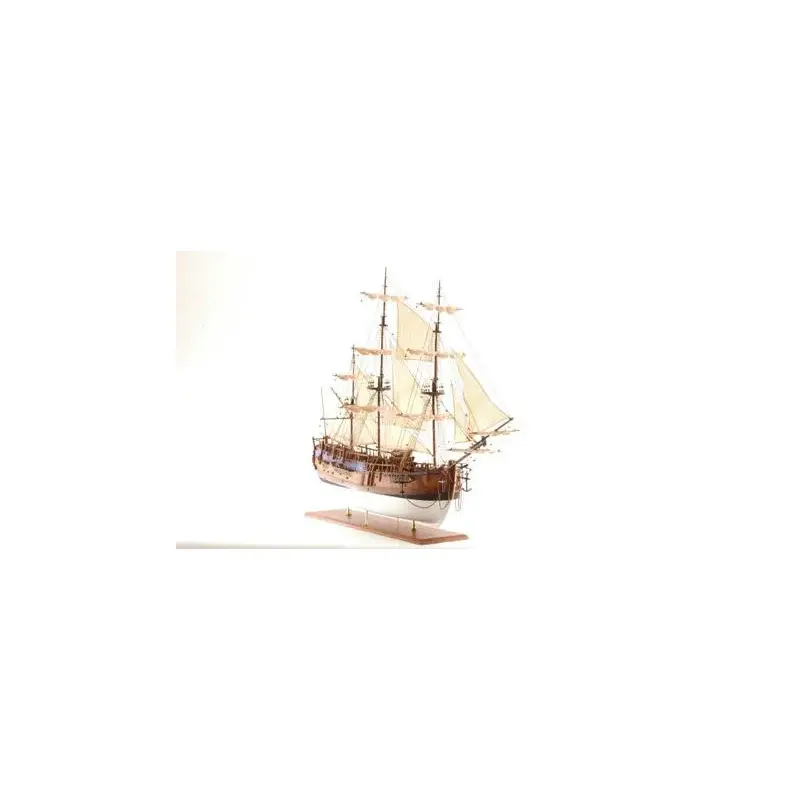 Hms Endeavour: Wooden Merchant Ship Model-3
