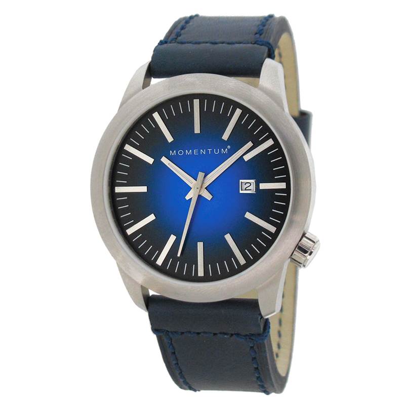 Momentum Logic SS Mens Watch with Leather Strap-2