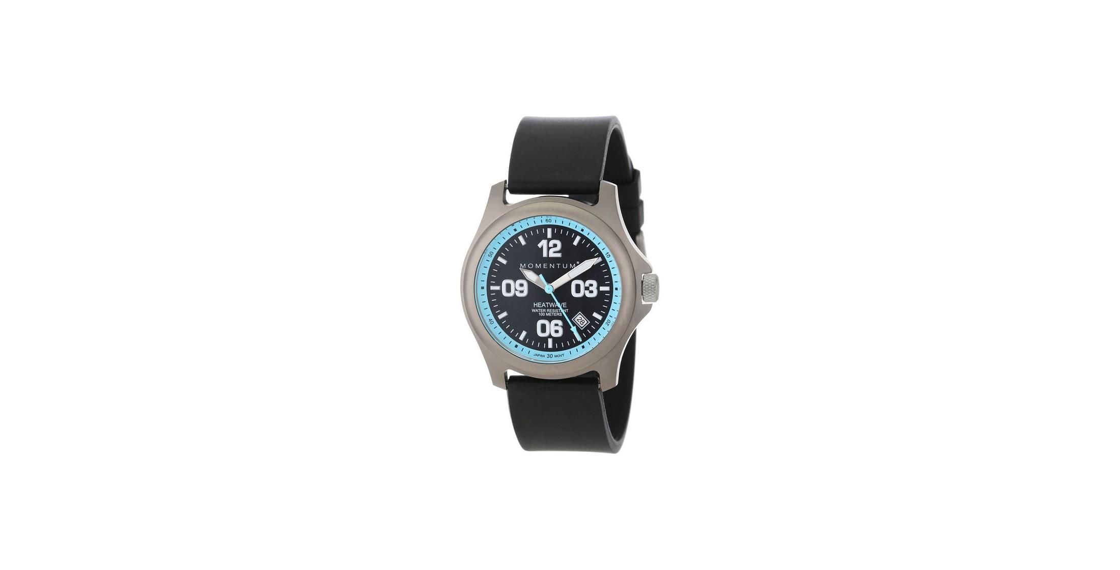 Momentum Heatwave Titanium Ladies Watch with Rubber Strap