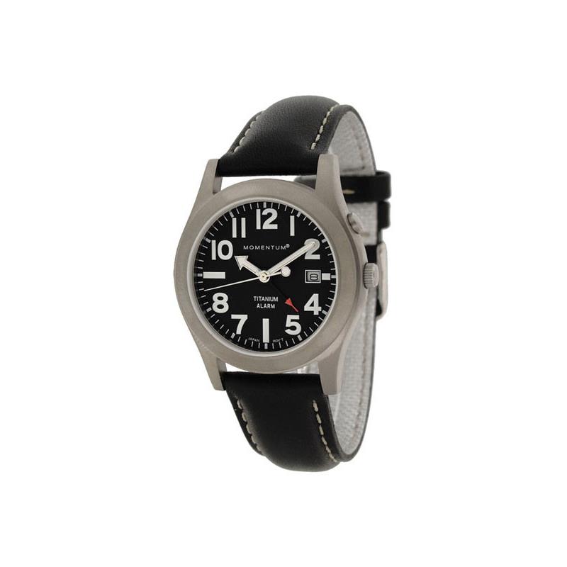 Momentum Pathfinder II Titanium Watch with Leather Strap-1