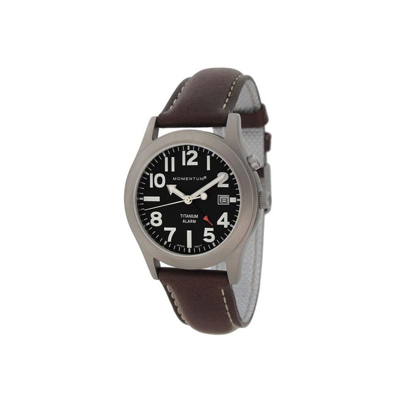 Momentum Pathfinder II Titanium Watch with Leather Strap-2