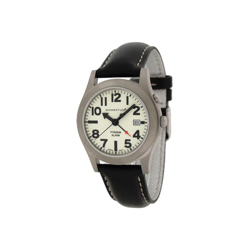 Momentum Pathfinder II Titanium Watch with Leather Strap-3