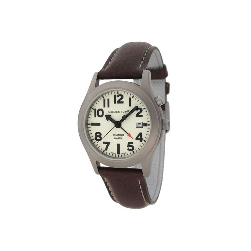 Momentum Pathfinder II Titanium Watch with Leather Strap-4