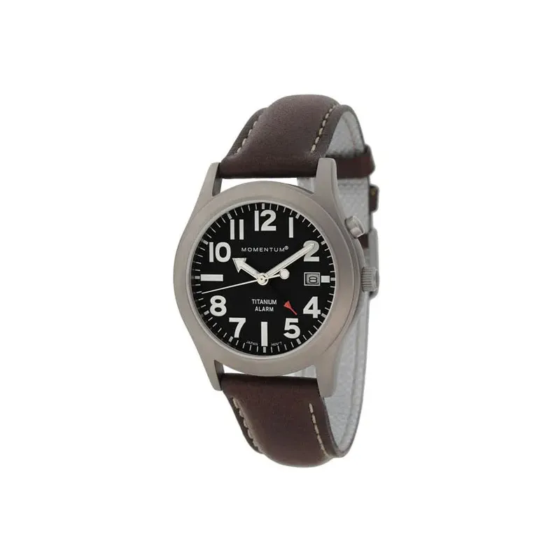 Momentum Pathfinder II Titanium Watch with Leather Strap-2