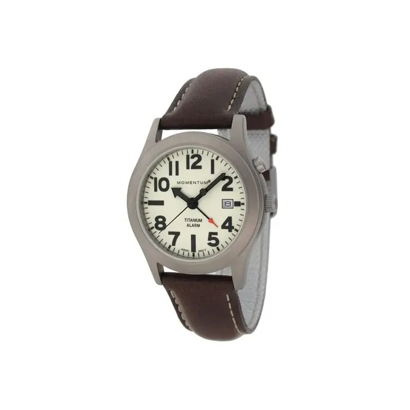 Momentum Pathfinder II Titanium Watch with Leather Strap-4