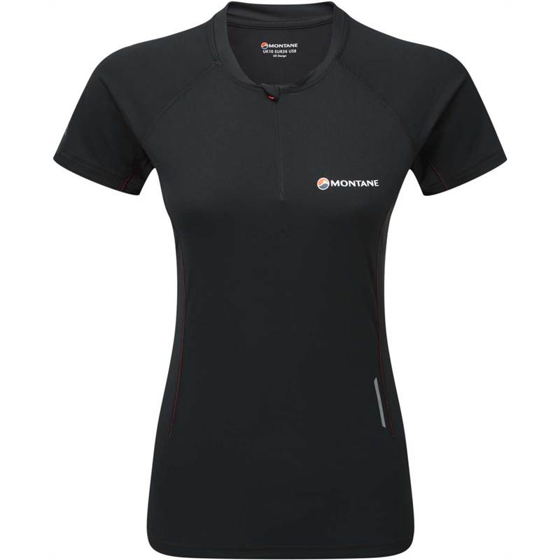Montane Womens Short Sleeve Snap Zip Running T-Shirt-1