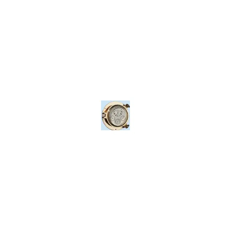 Nauticalia Cast Brass Saloon Marine Clock, Barometer, Fleet Commander-2