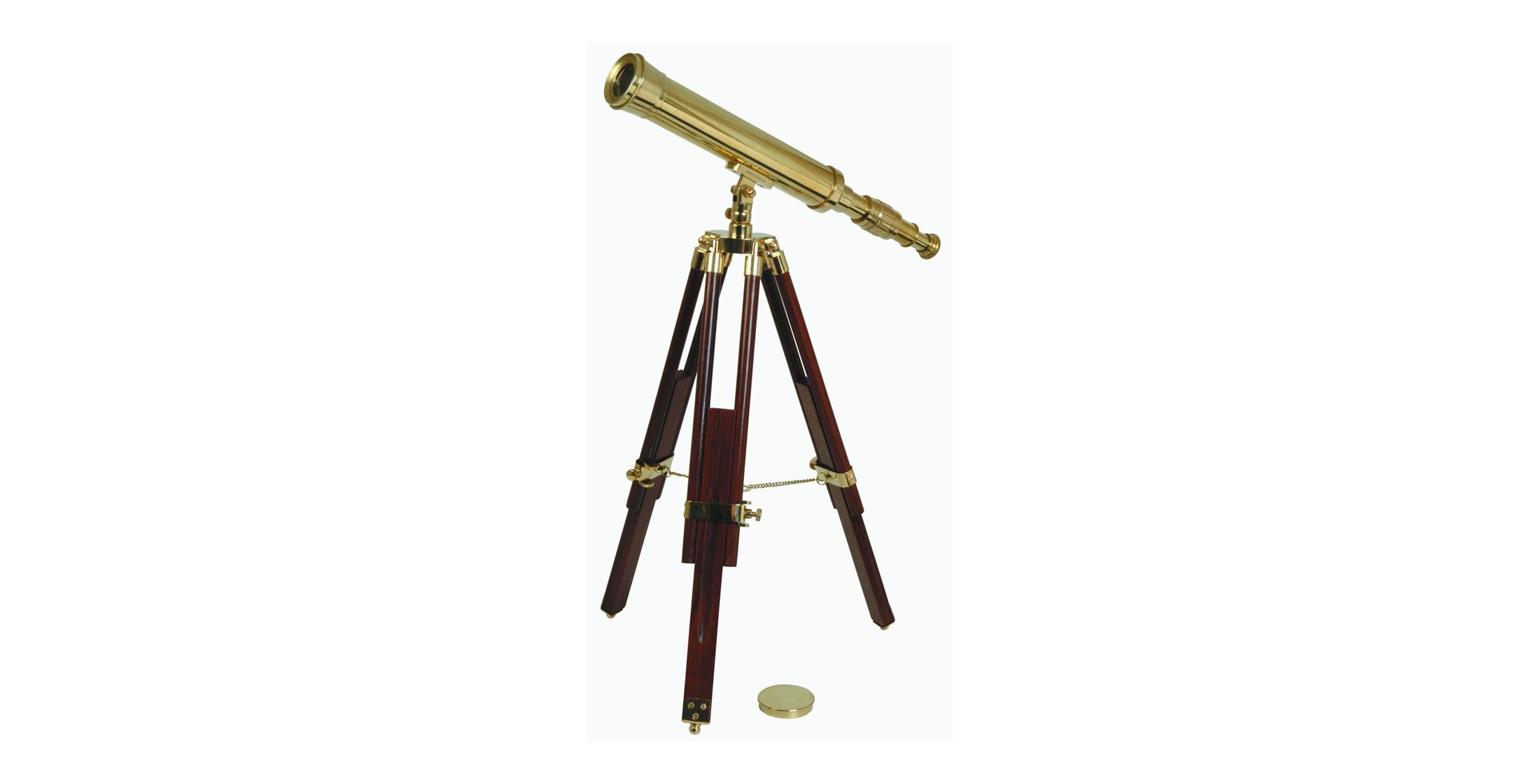 Harbour Master Brass and Wood Telescope