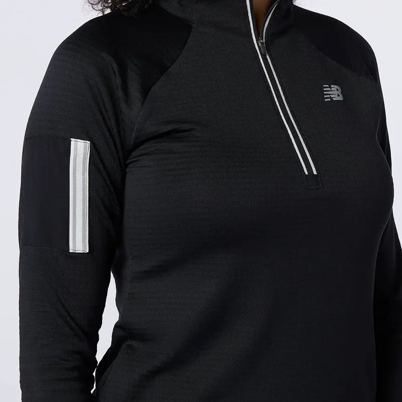 New Balance Womens Impact Run Heat Grid Half Zip Top-4