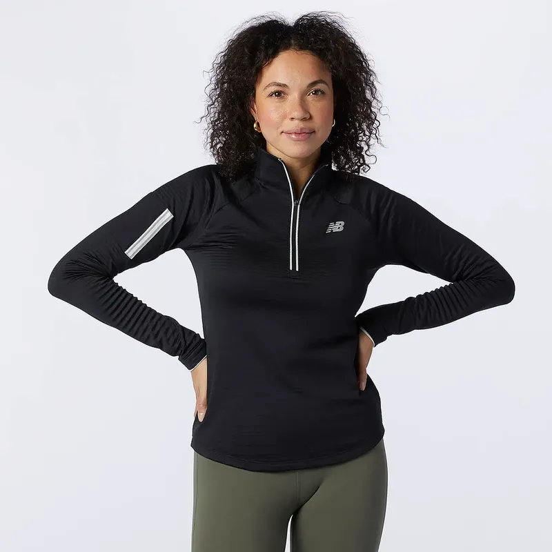 New Balance Womens Impact Run Heat Grid Half Zip Top-5