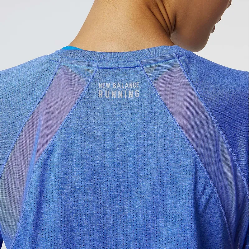 New Balance Womens Printed Impact Run SS Top-4