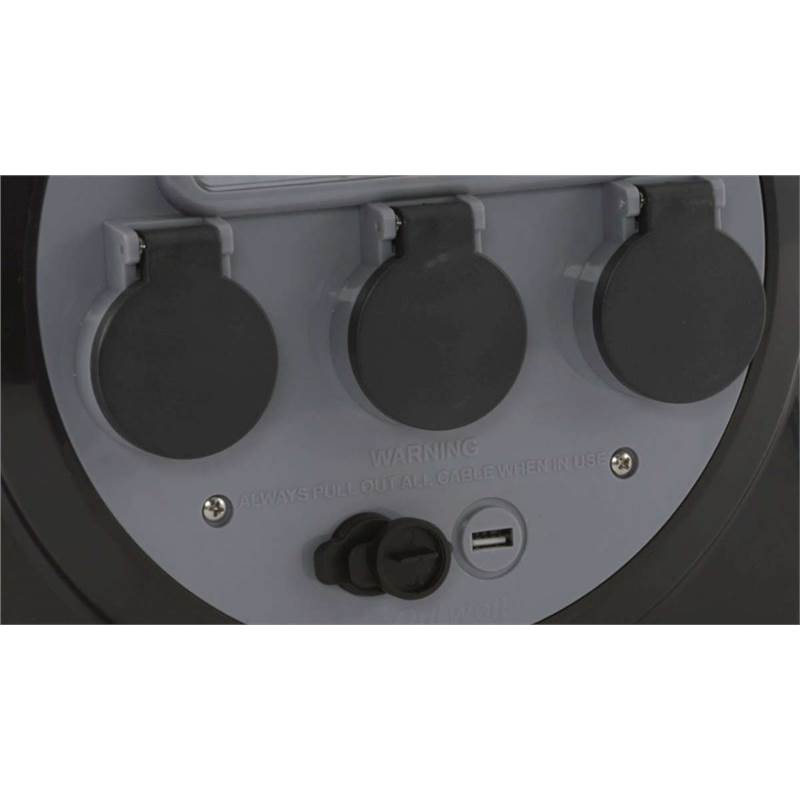 Outwell Mensa 15m Mains 3-Way Roller Kit with USB Ports and Light-3