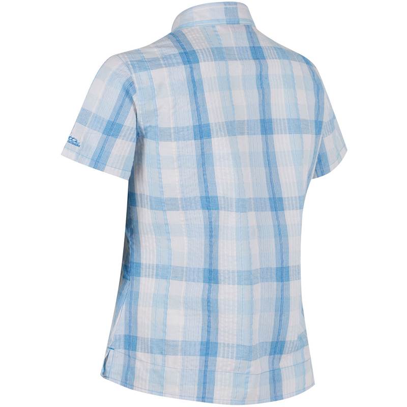 Regatta Womens Jenna II Coolweave Cotton Checked Short Sleeve Shirt-2