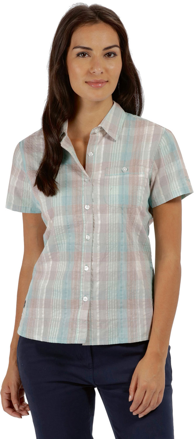 Regatta Jenna Womens Short Sleeve Coolweave Cotton Casual Summer Shirt 