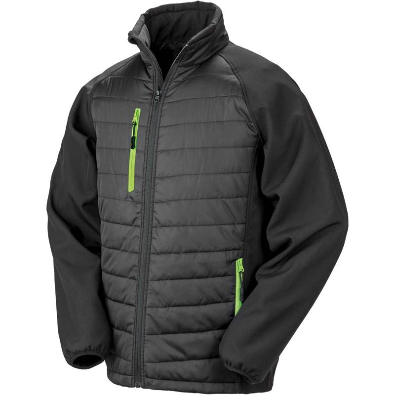 Result Black Padded Compass Softshell Jacket R237X-4