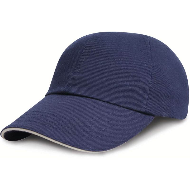 Result Junior Low Profile Heavy Brushed Cotton Sandwich Cap RC024PJ-3