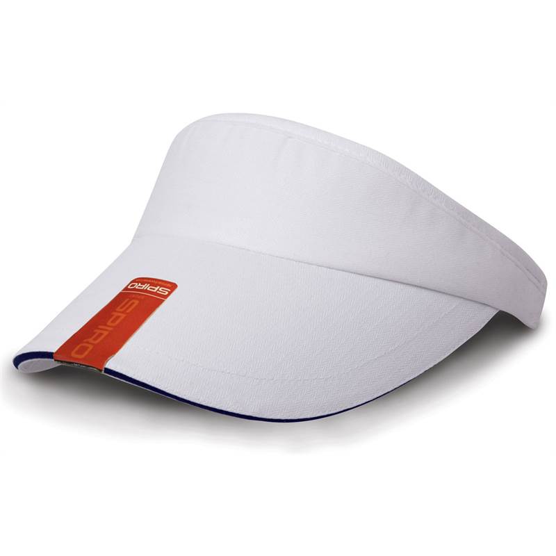 Spiro Unisex Herringbone Sun Visor with Sandwich Peak RC048X-1