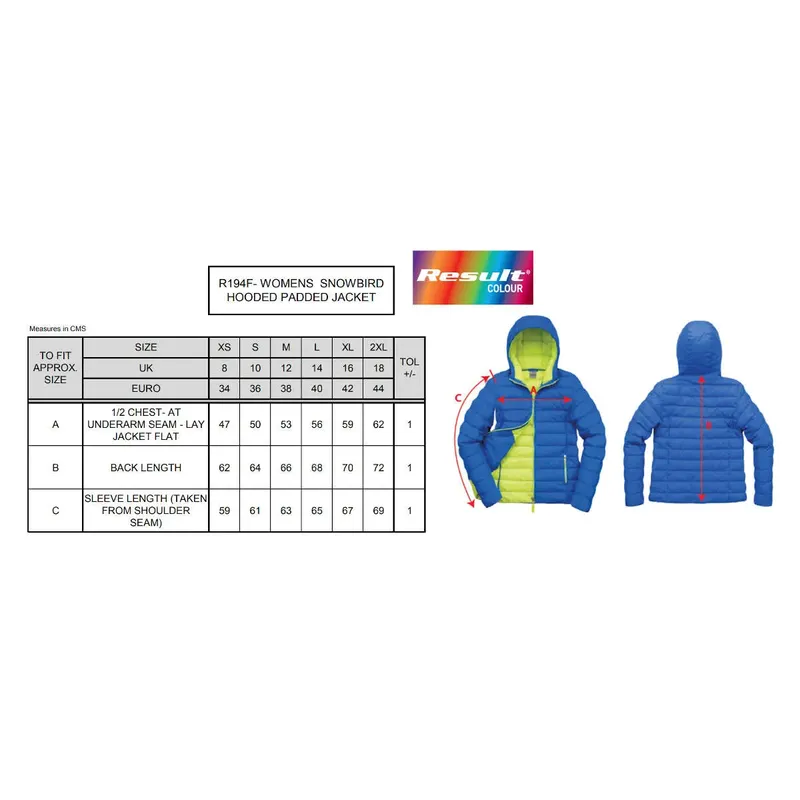 Result Womens Snow Bird Hooded Jacket R194F-3