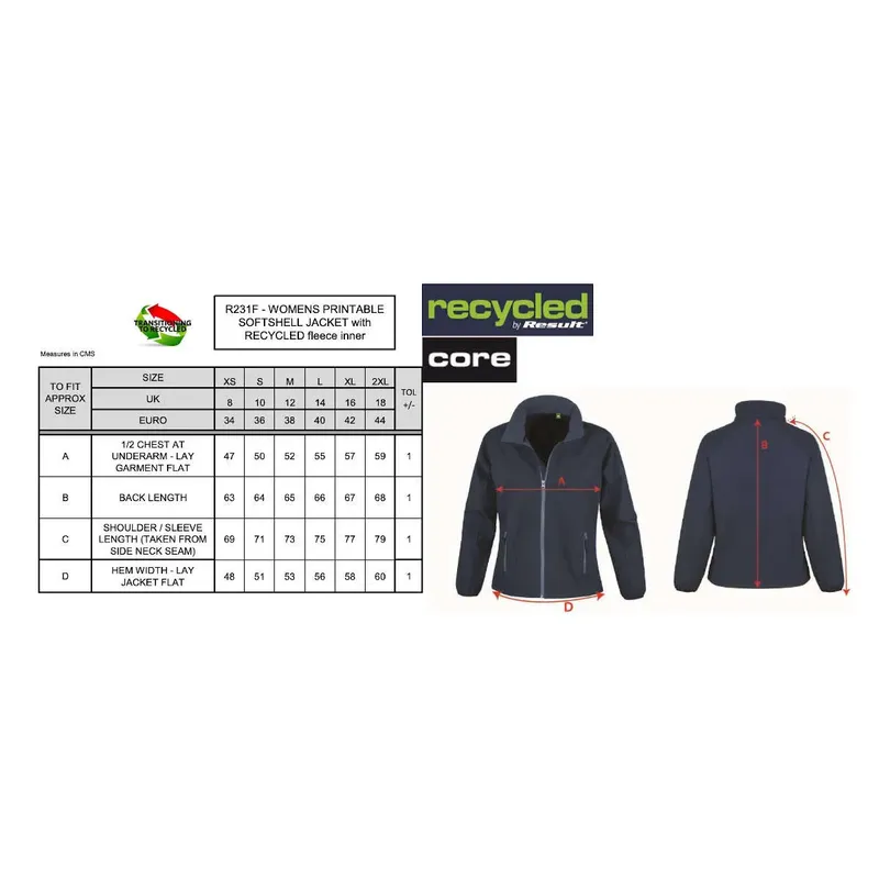 Result Womens Printable Softshell Jacket R231F-5