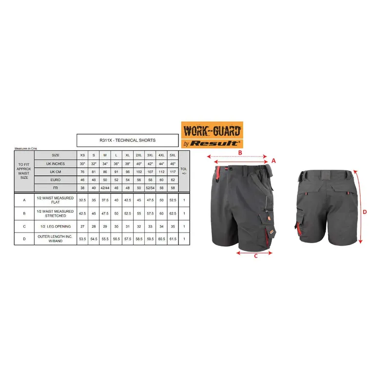 Result Unisex Technical Shorts R311X-4