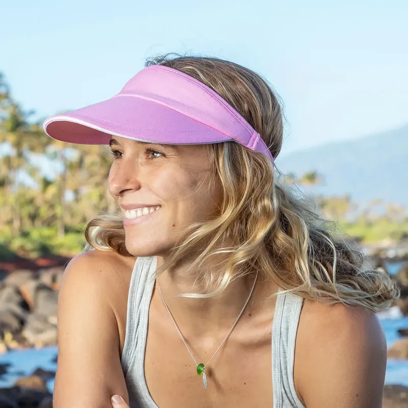 Spiro Unisex Herringbone Sun Visor with Sandwich Peak RC048X-2