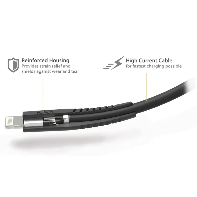 Scosche StrikeLine HD 4ft Heavy Duty Lightning USB Cable-5